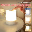 Axyaa USB LED Table Night Lamp Rechargeable Touch Light for Home Bedrooms
