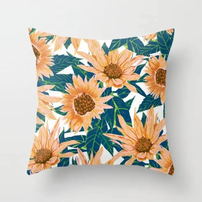 Axyaa Women Flower Oil Painting Decorative Pillowcase for Home Sofa Decor