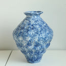 Axyaa Blue Ceramic Vase Hydroponics Terrarium Flowerpot Home Decor Accessories