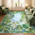 Axyaa Retro Light Luxury Tiger Sunset Rug: Large Area Bedroom & Living Room Carpet
