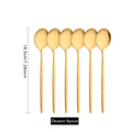 Axyaa Matte Gold Tableware Cutlery Set Stainless Steel Flatware Kitchen Dinner