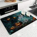 Axyaa Halloween Desk Drain Pad Non-slip Kitchen Mat