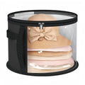 Axyaa Hat Storage Box: Fashionable Transparent Organizer for Round Travel Hats