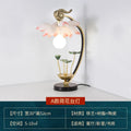 Axyaa Lotus Iron Art Table Lamp with LED Glass Lampshade for Living Room Decoration