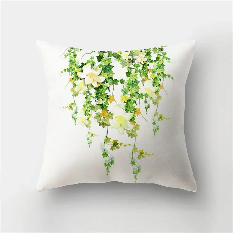 Deer Animal & Natural Leaves Cushion Cover by Axyaa - Home Decoration