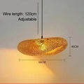 Axyaa Nordic Bamboo Weave Chandelier with LED E27 Bulb