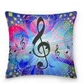 Axyaa Music Note Cushion Cover 45x45cm Pillowcase Decorative Pillow Home Decor