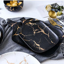 Axyaa Gold Marble Ceramic Tableware Set
