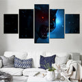 Axyaa Black Wolf Canvas Wall Art Animals Poster - Home Decor Bedroom Mural