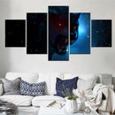 Axyaa Black Wolf Canvas Wall Art Animals Poster - Home Decor Bedroom Mural