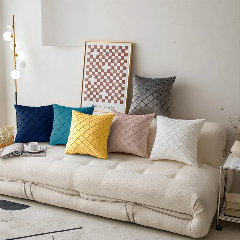 Axyaa Velvet Pillowcase 50x50 Decorative Cushion Cover Sofa Throw Pillow Cover