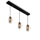 Axyaa Nordic Wood Grain LED Pendant Lamp, Modern Glass, Dining Room, Bedroom
