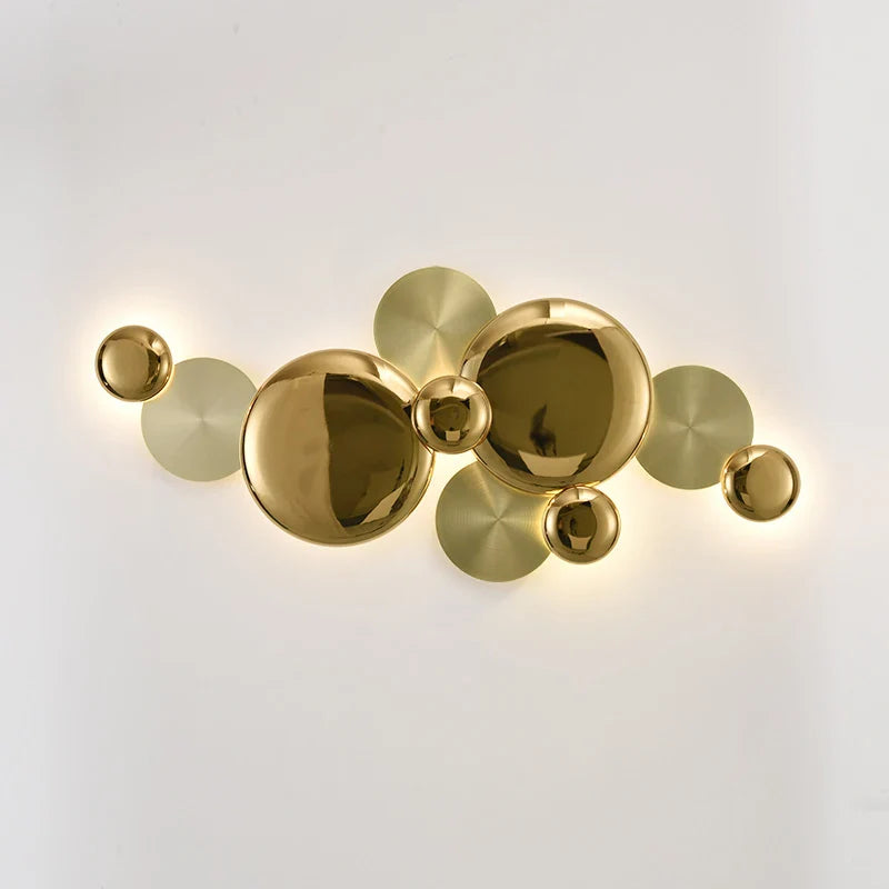 Axyaa Nordic Gold Wall Lamp - LED Bedside Wall Hanging Decoration