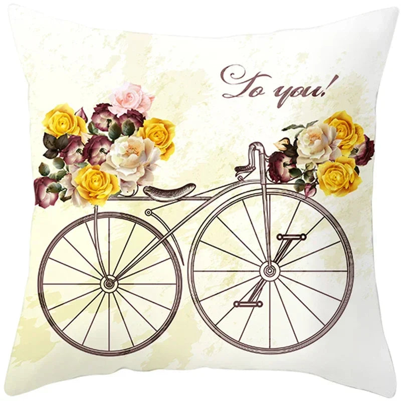 Axyaa Valentine's Day Parchment Pillow Set for Home Sofa, Square Pillowcase