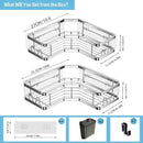 Axyaa Stainless Steel Triangle Double Layer Shelf - Space Saving Bathroom Kitchen Corner Storage