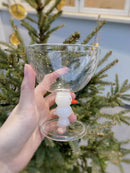 Axyaa Happy Duck Glass Cup: Cute Handmade Duck Design, Tall Dessert Cup