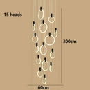 Axyaa Modern LED Pendant Light Chandelier for Staircase & Living Room - Indoor Hanging Lighting