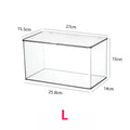 Axyaa Acrylic CD Record Game Cartridge Storage Box with Cover, Transparent Organizer