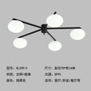 Axyaa Gold Glass LED Chandelier Bauhaus Brass Ceiling Lamp