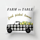 Lemon Pattern Summer Cushion Cover Throw Pillow for Sofa Decoration by Axyaa