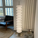 Axyaa White Gourd Glass Floor Lamp - Modern LED Lighting for Bedroom and Living Room