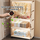 Axyaa 80cm Folding Wardrobe: Large Capacity Clothes & Blankets Organizer