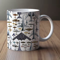 Axyaa Aviation Art Mug: Handcrafted Blueprints for Pilots
