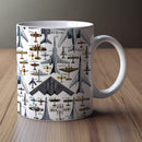 Axyaa Aviation Art Mug: Handcrafted Blueprints for Pilots