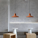 Axyaa Industrial Cement Pendant Lamp in Orange for Home Decor