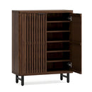 Axyaa 6-Tier Wooden Shoe Storage Cabinet with Adjustable Shelves