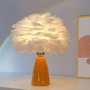 Axyaa Nordic Feather Desk Lamp - Stylish Ceramic Study Decorative Lighting
