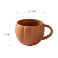 Axyaa Funny Devil Pumpkin Ceramic Coffee Mug with Retro Enamel Handle