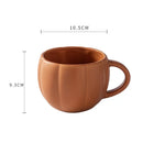 Axyaa Funny Devil Pumpkin Ceramic Coffee Mug with Retro Enamel Handle