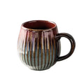 Axyaa Ceramic Vertical Pattern Coffee Mug, Japanese Style, Large Capacity, Retro Design