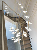 Axyaa Nordic Bird Chandelier: Modern LED Pendant for Home, Restaurant & Staircase