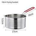 Axyaa Stainless Steel Fry Basket Strainer Spoon for Cooking French Fries