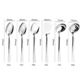 Axyaa Stainless Steel Cutlery Set Spoon Spatula Clander Kitchenware Mirror Polished