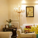 Axyaa Elegant Red Crystal Floor Lamp for Luxurious Living Spaces