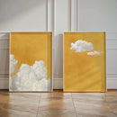 Sage Green Cloud Art Canvas Print for Modern Home Decor by Axyaa