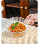 Axyaa Glass Plate Deep Serving Salad Fruit Dish