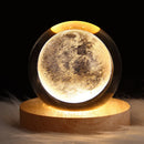 Axyaa Galaxy Astronaut Crystal Ball Night Light - USB Powered Kids Bedside Lamp
