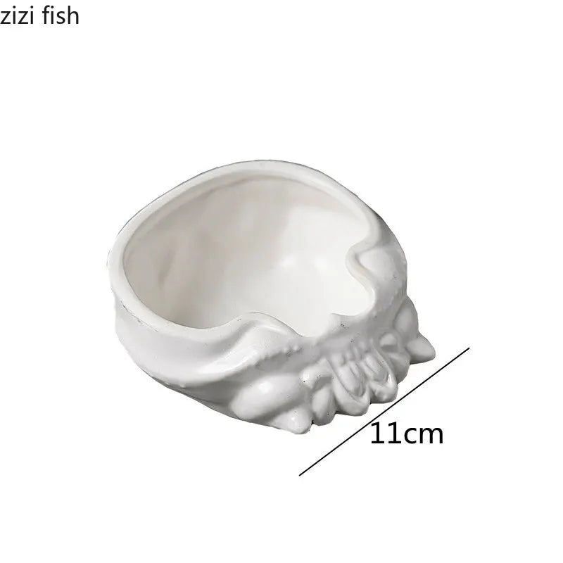 Axya White Crab Ceramic Serving Bowl Set for Restaurant Tableware
