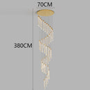 Axyaa Crystal Chandelier Stair Pendant Living Room Lighting Modern Home Decoration