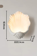 Axyaa Shell Wall Lamp - Retro Resin Design for Bedroom, Living Room & Restaurant