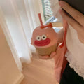 Axyaa Kawaii Glass Water Bottle with Straw | Mini Cute Korean Tumbler for Kids