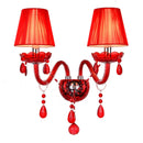 Axya Red Crystal Wall Lamp Luxury Modern Bedroom Sconce Living Room Decor