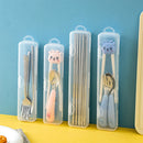 Axyaa Transparent Tableware Box - Portable Dustproof Storage Organizer