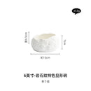 Axyaa Stone Pattern Dan Ceramic Plate Set