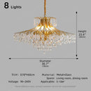 Axyaa French Crystal Chandelier & Modern Cream Style Dining Room Bedroom Fixtures