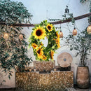 Axyaa Sunflower Wreath with Lights - Home Party Decor, Wedding Favors